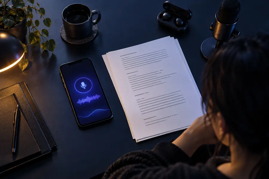 Earlier text to speech workflow on iPhone