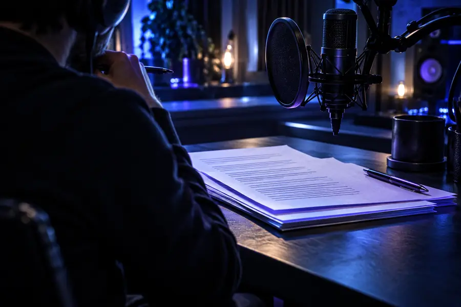 Written script prepared for generated narration